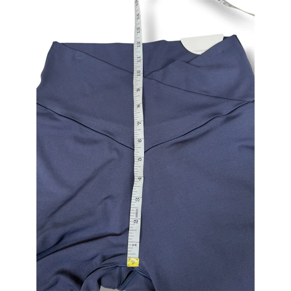 OFFLINE by Aerie Real‎ Me 7/8 Leggings Navy Blue Crossover High Rise Large Long